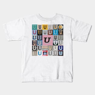 Nick's Type Art: U Kids T-Shirt